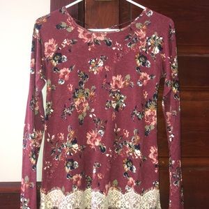 Long sleeve floral shirt